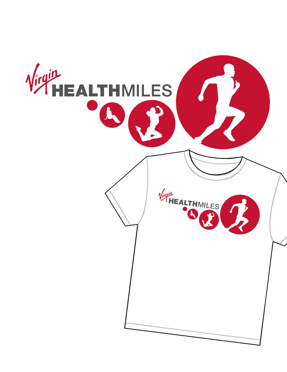 T-shirt Design by Eskinita for Virgin HealthMiles | Design #1023314