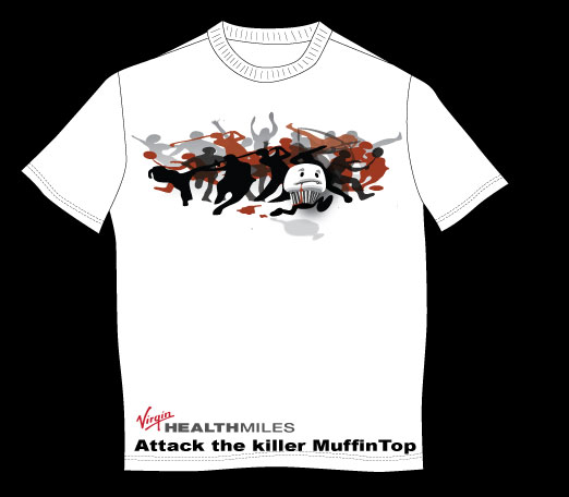 T-shirt Design by Angler Designs for Virgin HealthMiles | Design #1056830