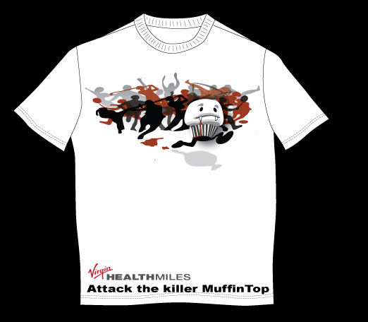 T-Shirt-Design von Angler Designs für Virgin HealthMiles | Design #1056881