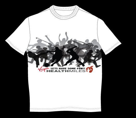 T-Shirt-Design von Angler Designs für Virgin HealthMiles | Design #1057394
