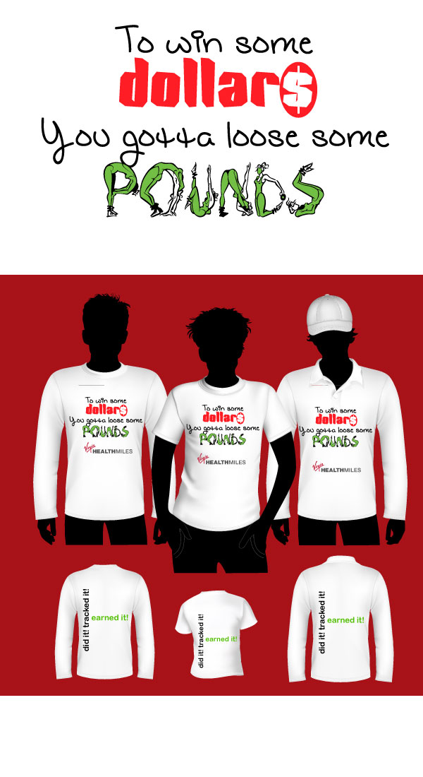 T-shirt Design by Bling Connect Ink for Virgin HealthMiles | Design #1026854