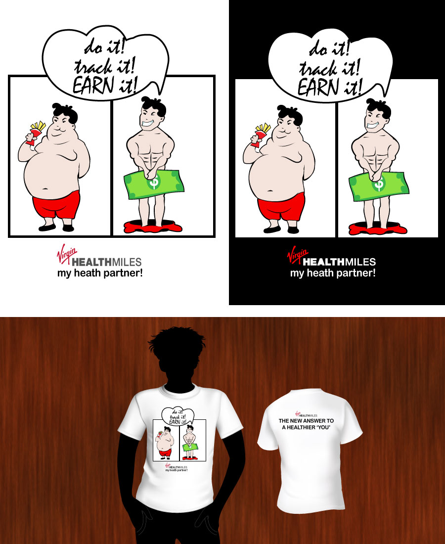 Diseño de Camiseta por Bling Connect Ink para Virgin HealthMiles | Diseño #1029992
