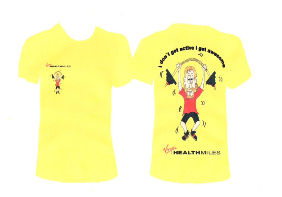 T-shirt Design by stevies cartoons for Virgin HealthMiles | Design #1079445