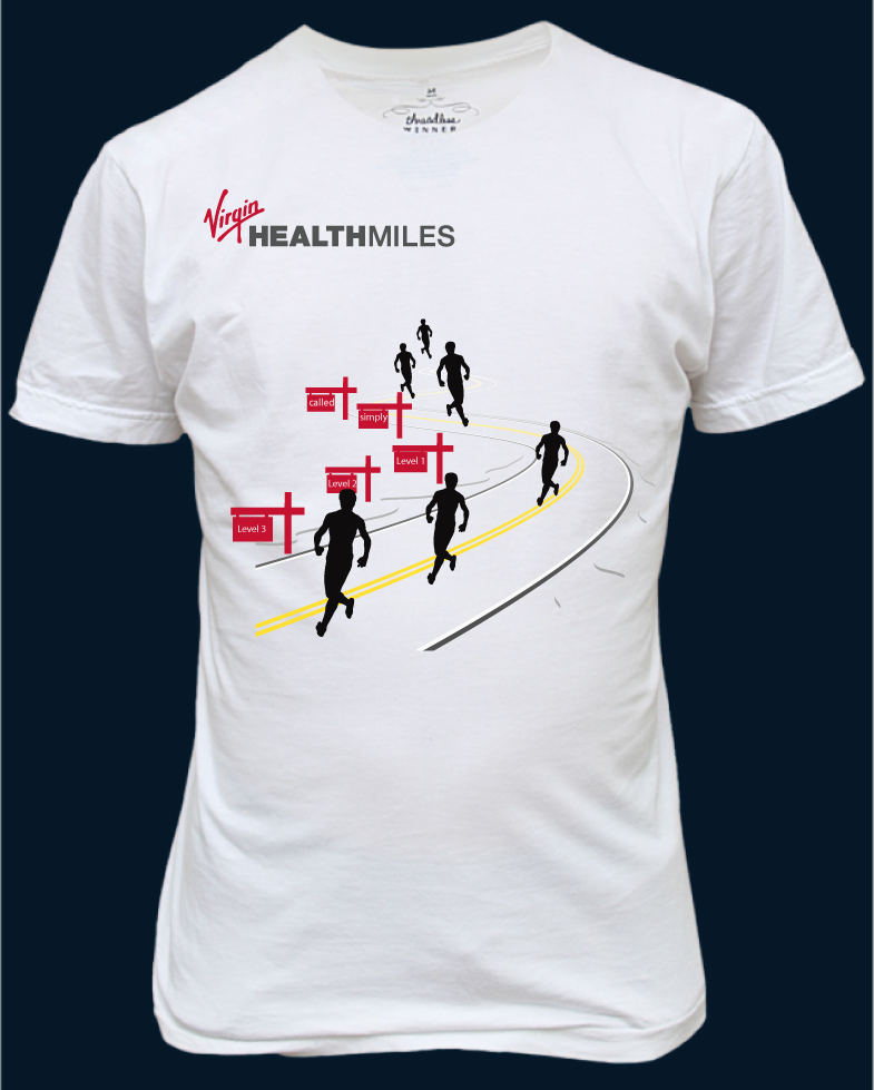 T-shirt Design by Anyl Thapa for Virgin HealthMiles | Design #1059099