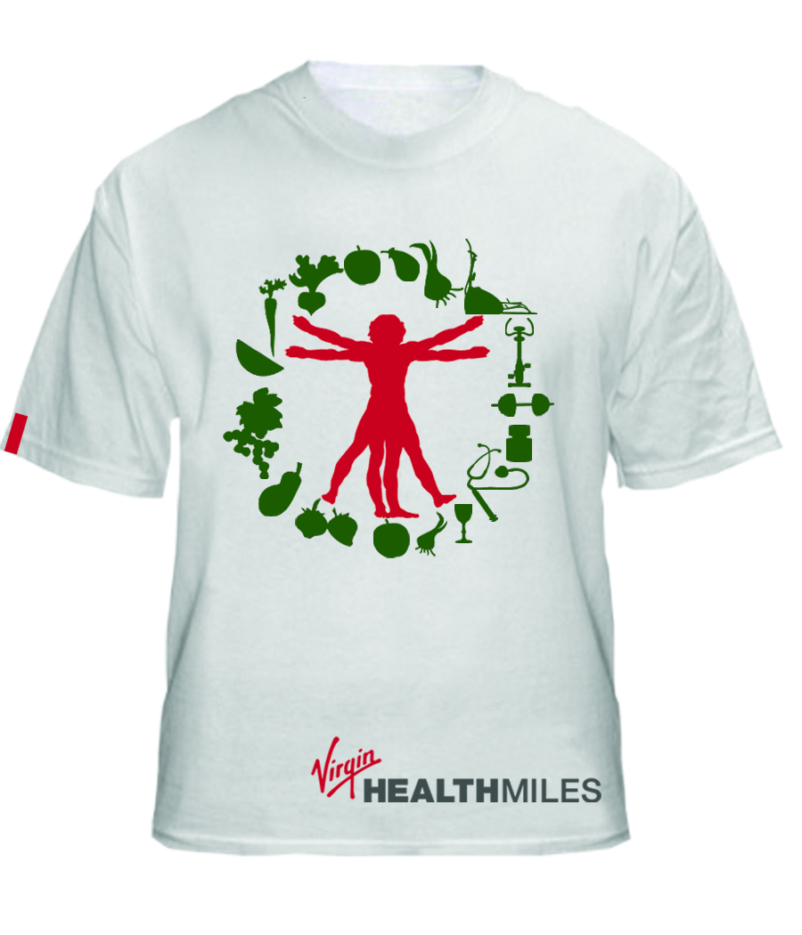 T-shirt Design by MasterDesign for Virgin HealthMiles | Design #1041649