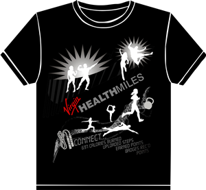 Design de T-shirt par YourCustomDesigner pour Virgin HealthMiles | Design : #1063324