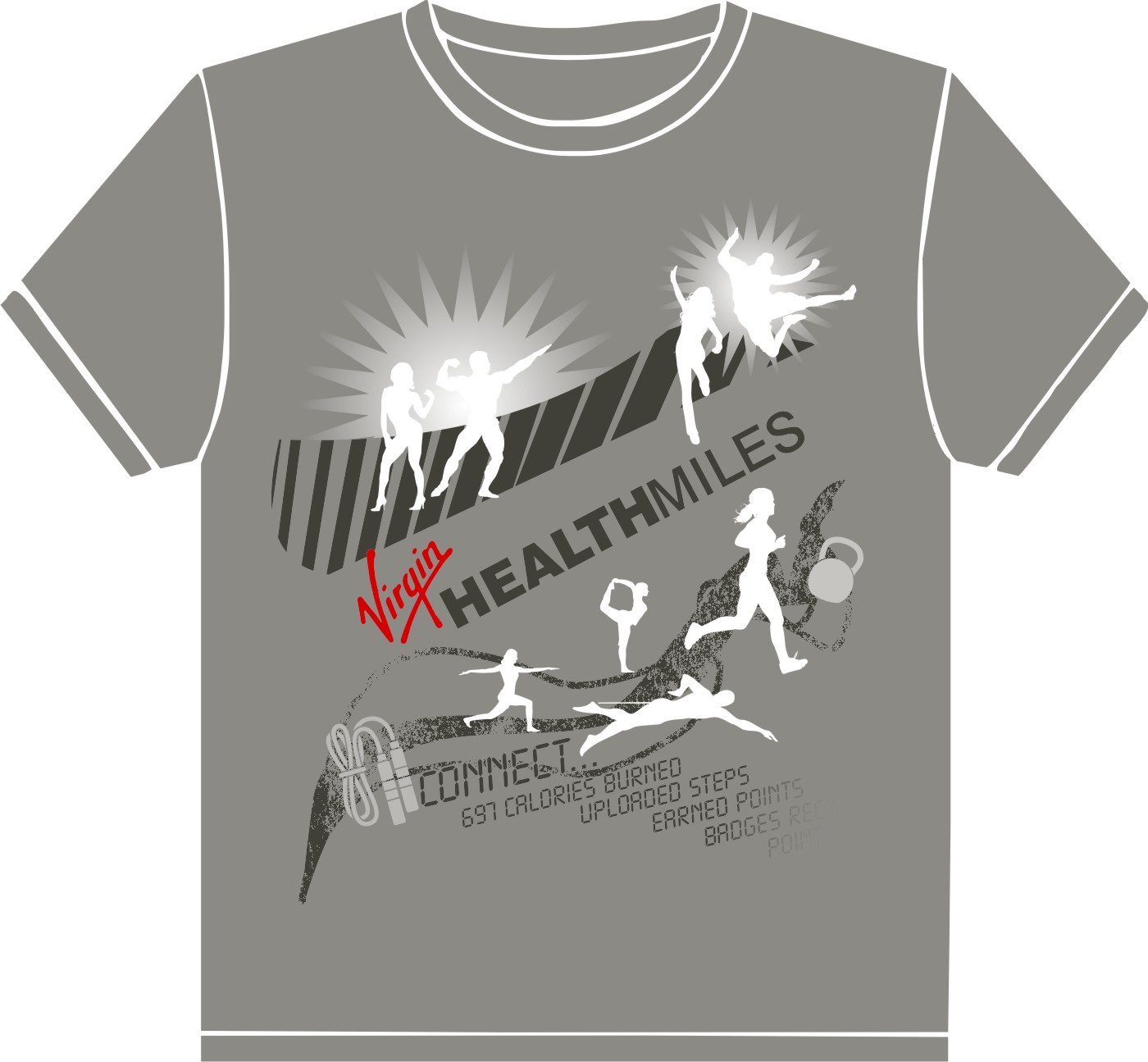 Design de T-shirt par YourCustomDesigner pour Virgin HealthMiles | Design #1063327