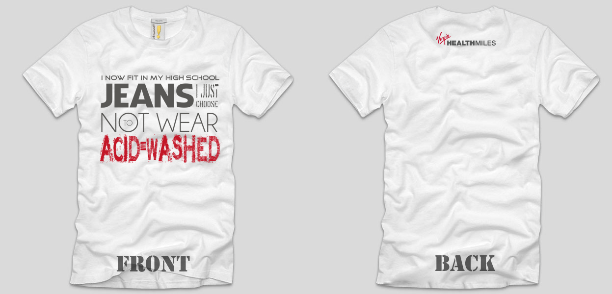 T-shirt Design by Raka for Virgin HealthMiles | Design #1061416
