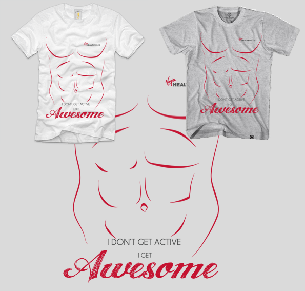 T-shirt Design by Raka for Virgin HealthMiles | Design #1061542