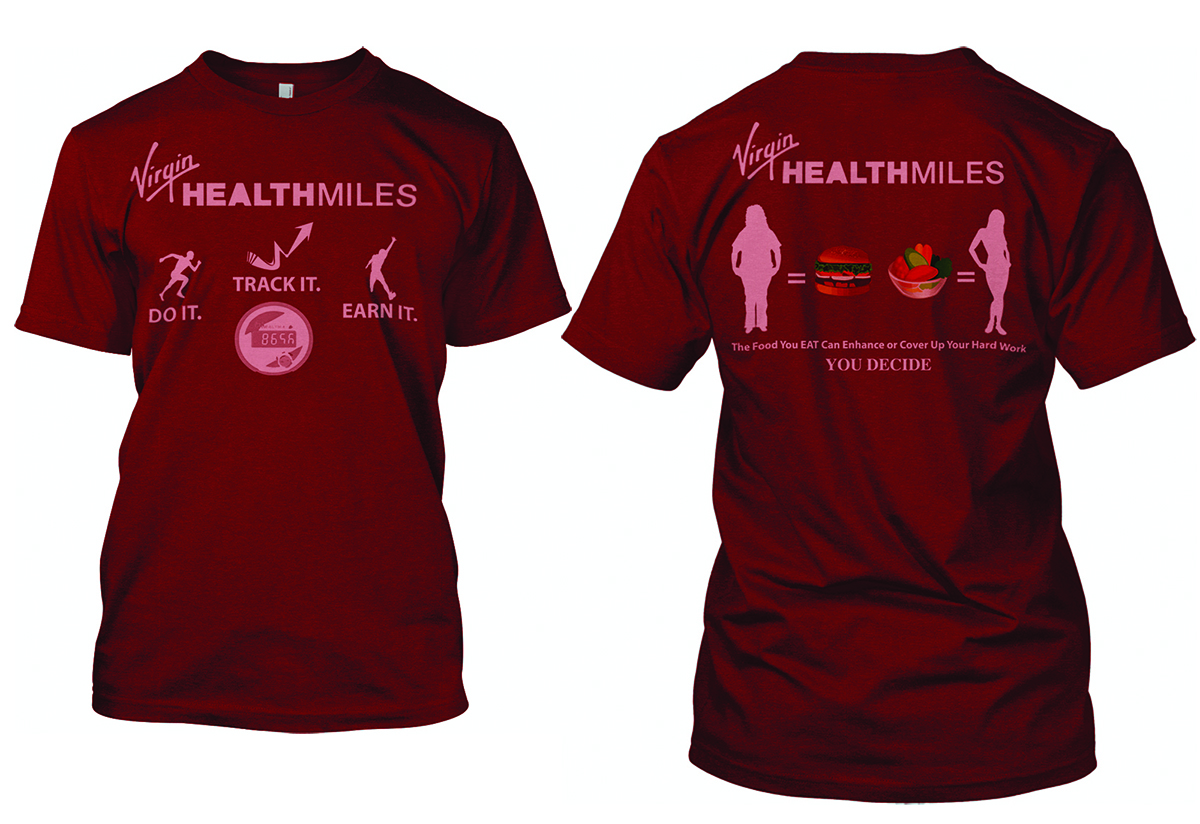T-shirt Design by IGlowCreationz for Virgin HealthMiles | Design #1056804