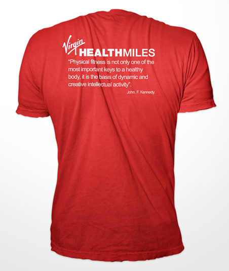 T-shirt Design by [TheMiddleMan] for Virgin HealthMiles | Design #1059863