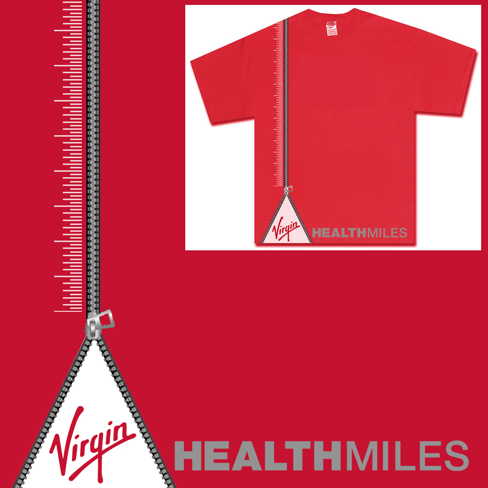 T-shirt Design by x2pher for Virgin HealthMiles | Design #1041449