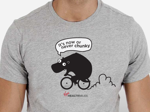 T-shirt Design by deltaromeo for Virgin HealthMiles | Design #1042826