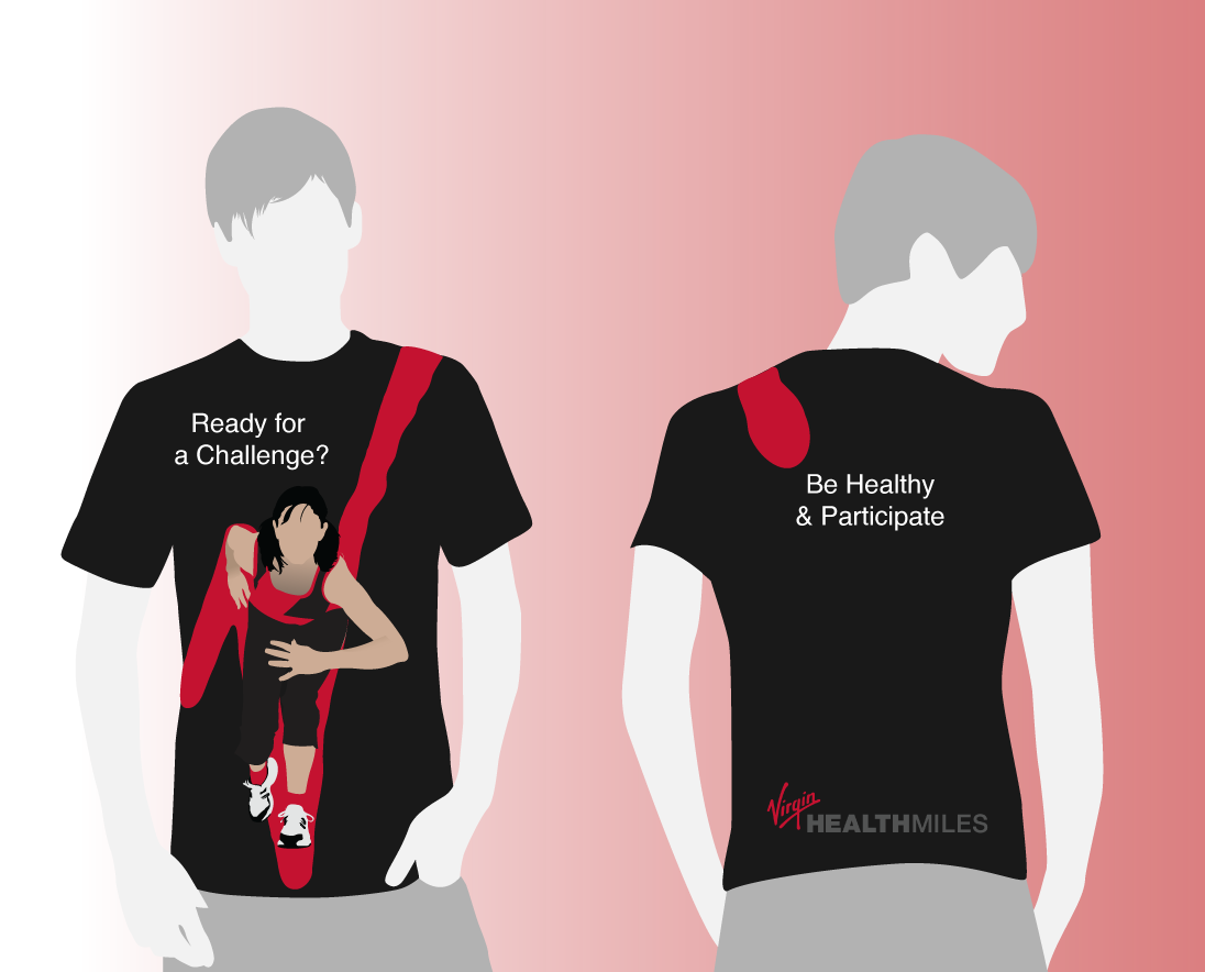 Diseño de Camiseta por Royal Creative para Virgin HealthMiles | Diseño #1042604