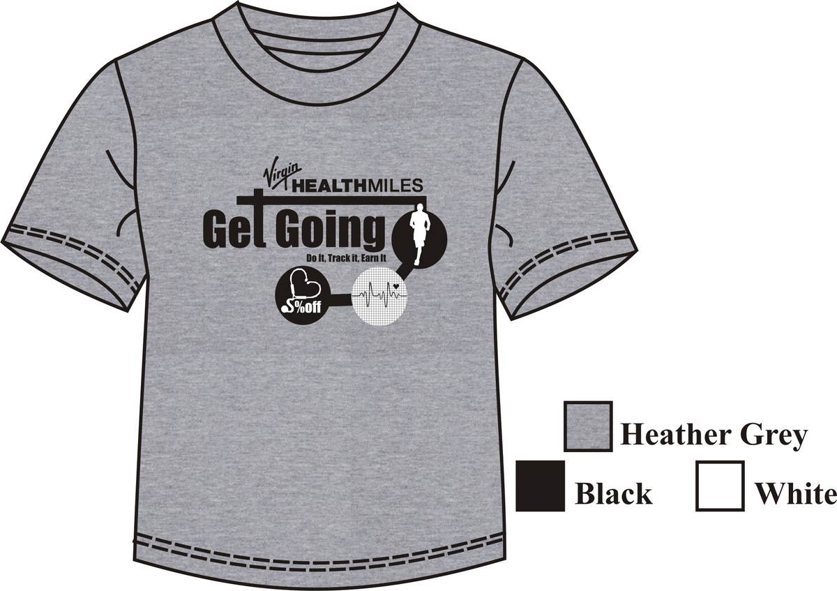 T-shirt Design by leeha for Virgin HealthMiles | Design #1026765
