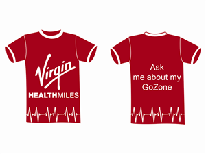Diseño de Camiseta por hafeez para Virgin HealthMiles | Diseño: #1067365