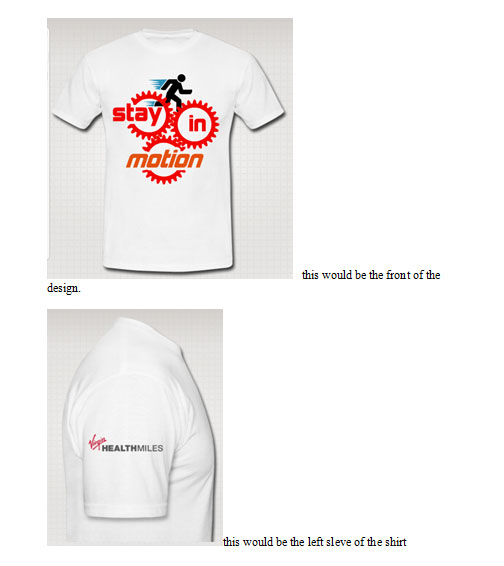 T-shirt Design by ZoeLPayne for Virgin HealthMiles | Design #1047851