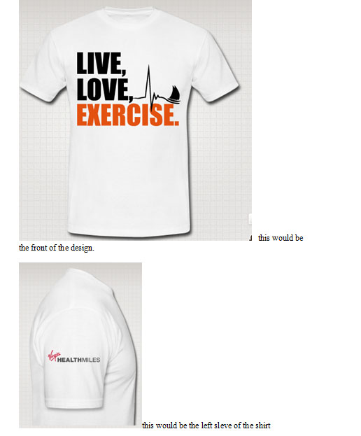 T-shirt Design by ZoeLPayne for Virgin HealthMiles | Design #1047875