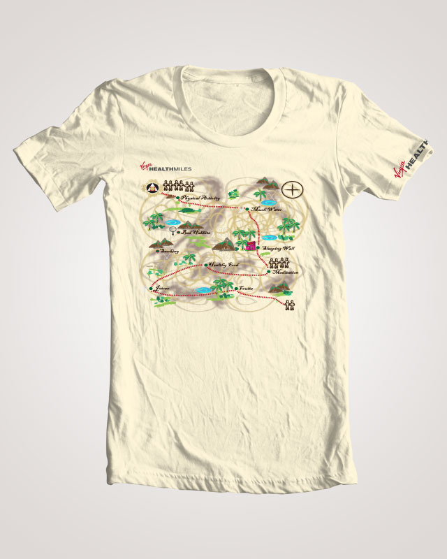 T-shirt Design by Seema Bux for Virgin HealthMiles | Design #1057994