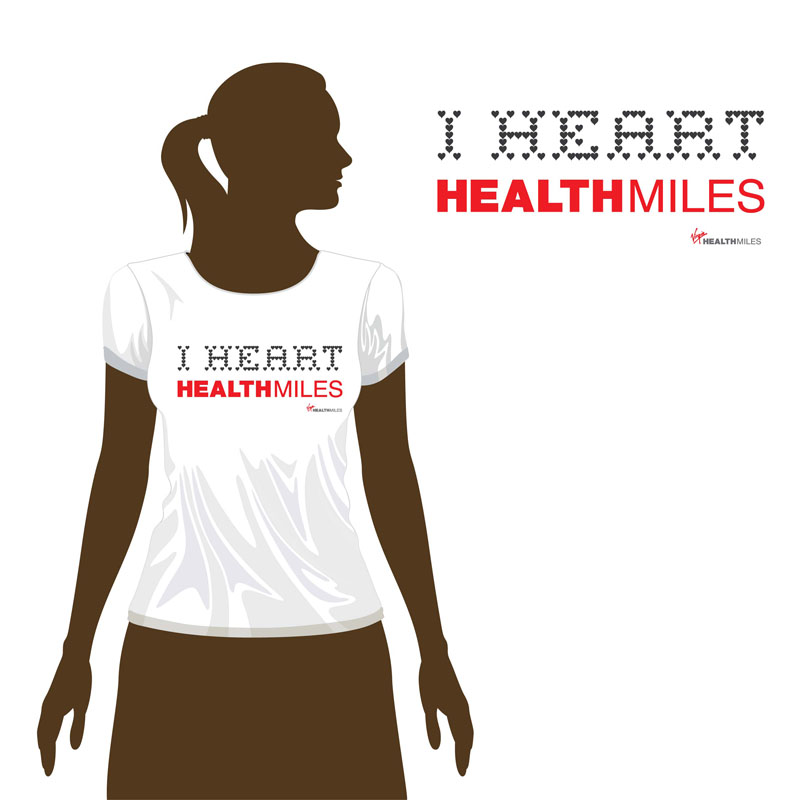 Diseño de Camiseta por geisha para Virgin HealthMiles | Diseño #1079503