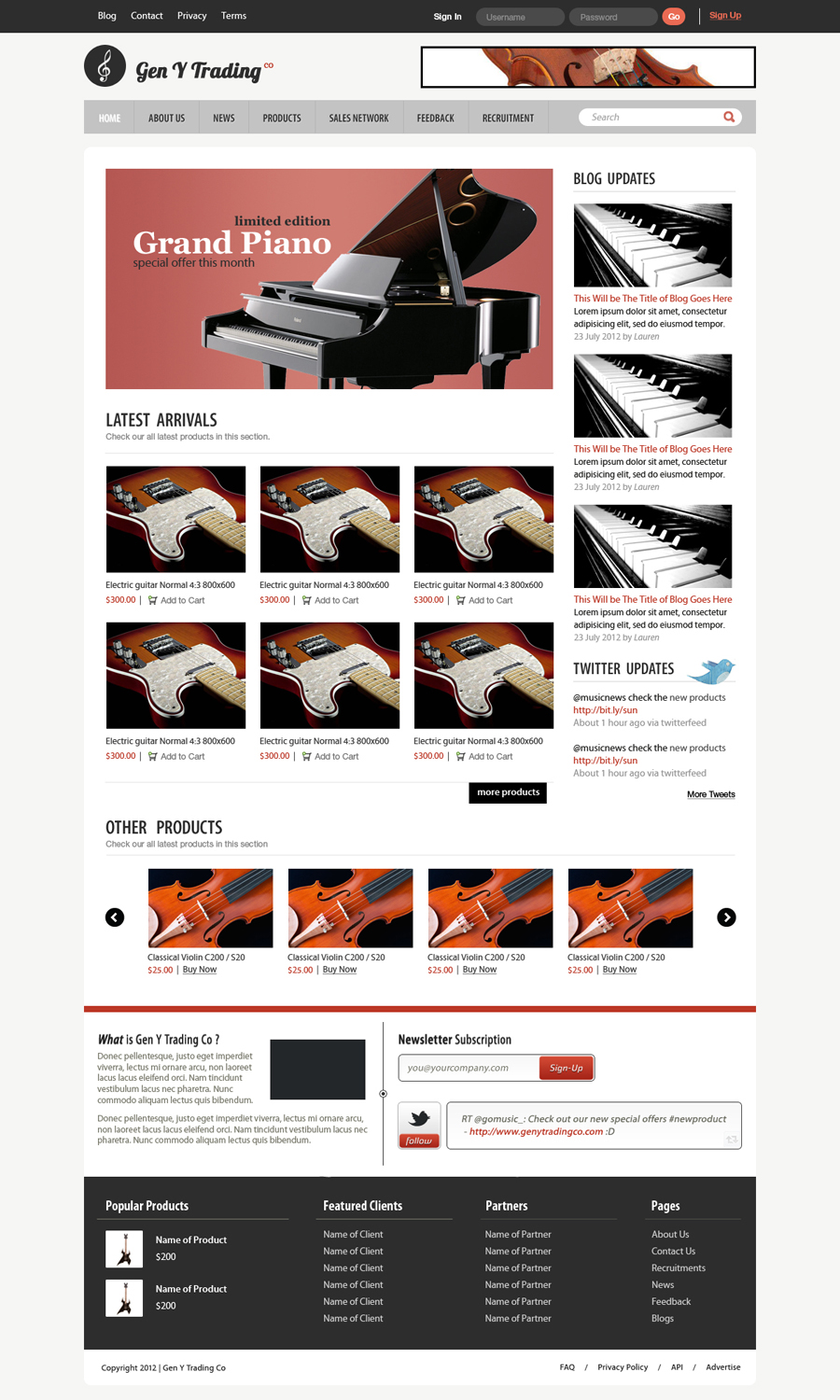 Wordpress Design by Lauren for Gen Y Trading Co | Design #942478