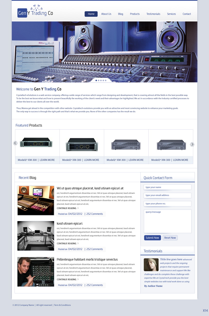 Diseño Wordpress por pb para Gen Y Trading Co | Diseño #943105