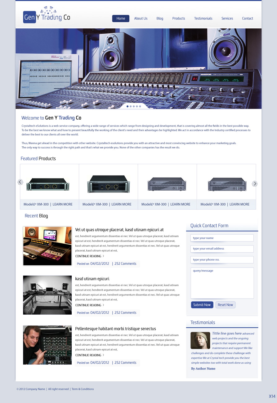 Diseño Wordpress por pb para Gen Y Trading Co | Diseño #948116