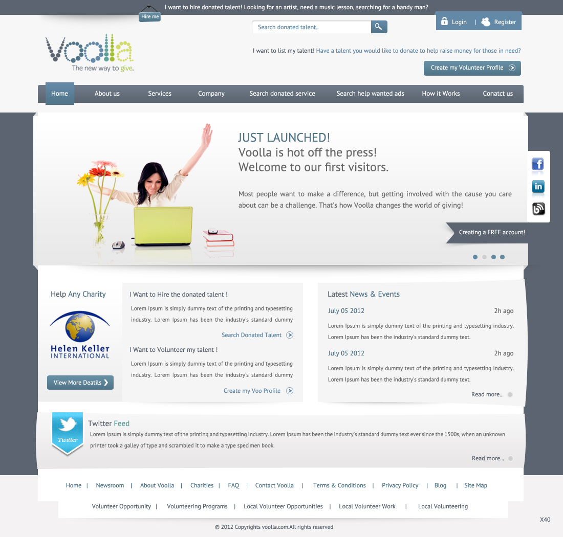 Web Design by pb for Voolla | Design #935369