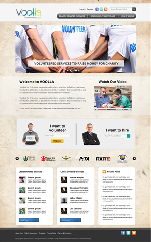 Volunteer Marketplace Needs New Look - www.Voolla.org  | Web Design par OM