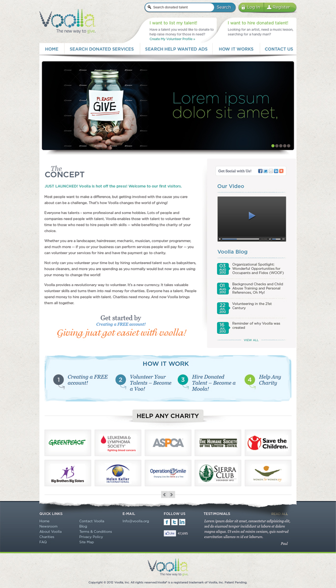 Web Design by BrainTrigger for Voolla | Design #946247