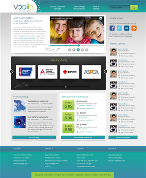 Volunteer Marketplace Needs New Look - www.Voolla.org  | Web Design by Fuxxo Works