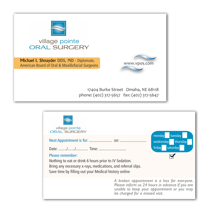 Business Card Design by Artikrafts for Village Pointe Oral Surgery | Design #104671