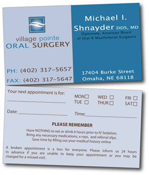 Business Card Design by Kings Bishop Design for Village Pointe Oral Surgery | Design: #105548