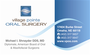 Diseño de Tarjeta de Presentación por Beare para Village Pointe Oral Surgery | Diseño: #104210