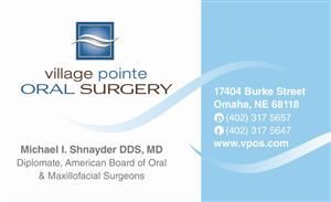Business Card Design by Beare for Village Pointe Oral Surgery | Design: #104212