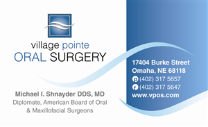 Diseño de Tarjeta de Presentación por Beare para Village Pointe Oral Surgery | Diseño: #104964
