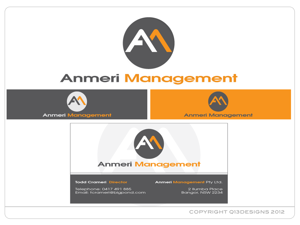 Logo-Design von Suzie Q - Q13Designs.com für Anmeri Management | Design #960651