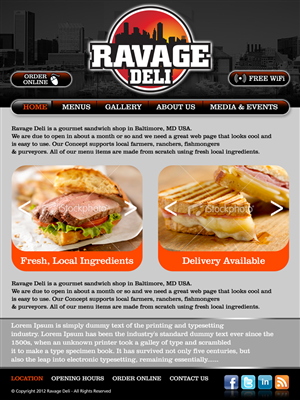 Ravage Deli Needs a Web Page! | Web-Design von GS Grafix