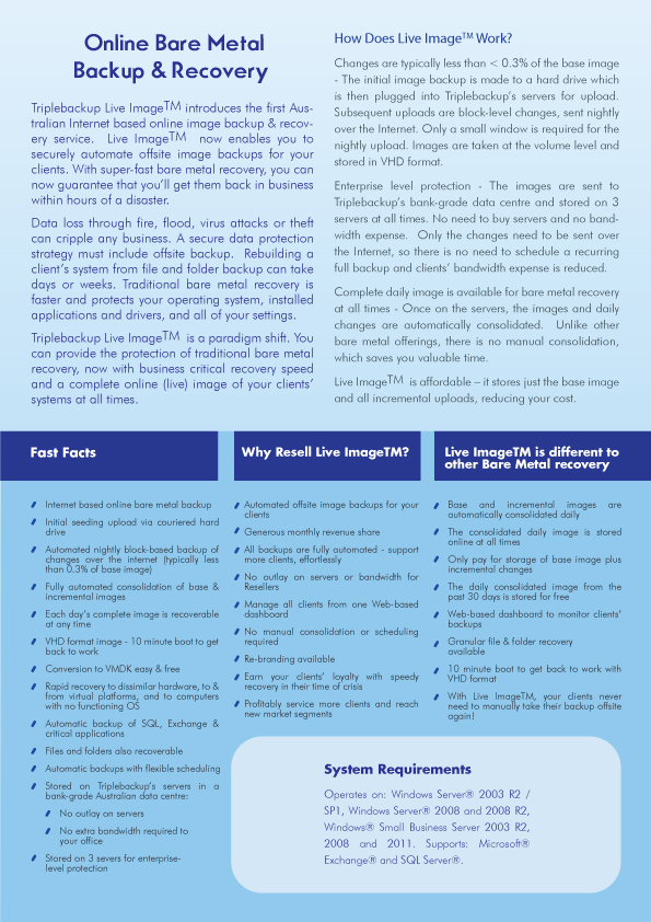 Brochure Design by Impressive Solutions for Triplebackup | Design #952377