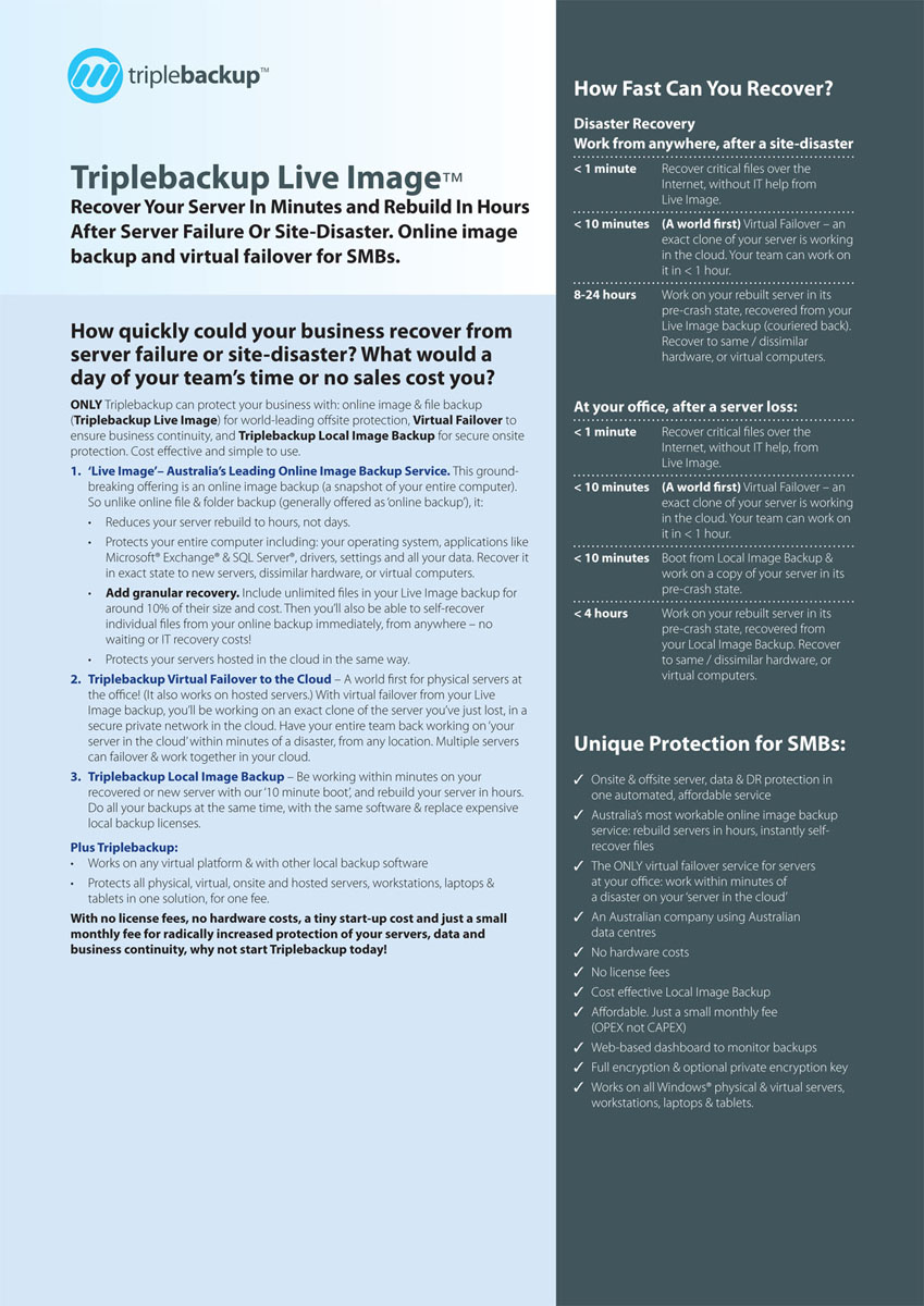 Brochure Design by JayTee for Triplebackup | Design #951189