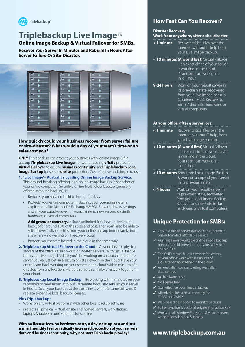 Diseño de Brochure por JayTee para Triplebackup | Diseño #953698