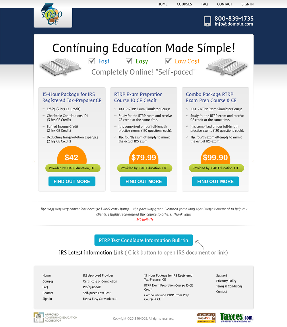 Web Design by Mayank Patel for taxces | Design #1328281