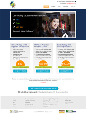 Web Design by Mayank Patel for taxces | Design: #1328282