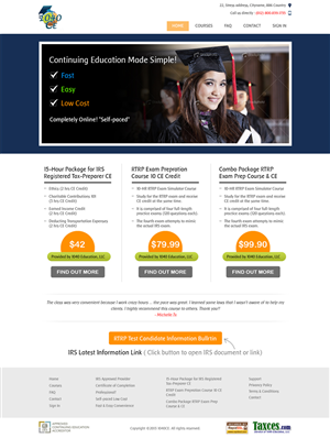 Web Design by Mayank Patel for taxces | Design #1328283