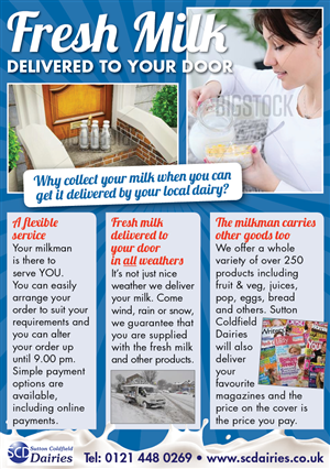 Flyer Design by Ekanite for Sutton Coldfield Dairies | Design: #940825