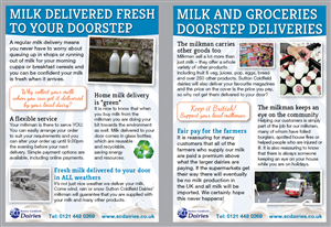 Flyer Design by Ekanite for Sutton Coldfield Dairies | Design: #942915