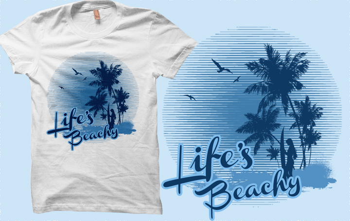 T-shirt Design by Ambrech for Life's Beachy | Design #954086