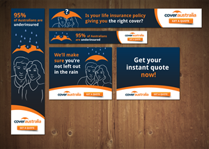 Upmarket Playful Life Insurance Banner Ad Design For A Company