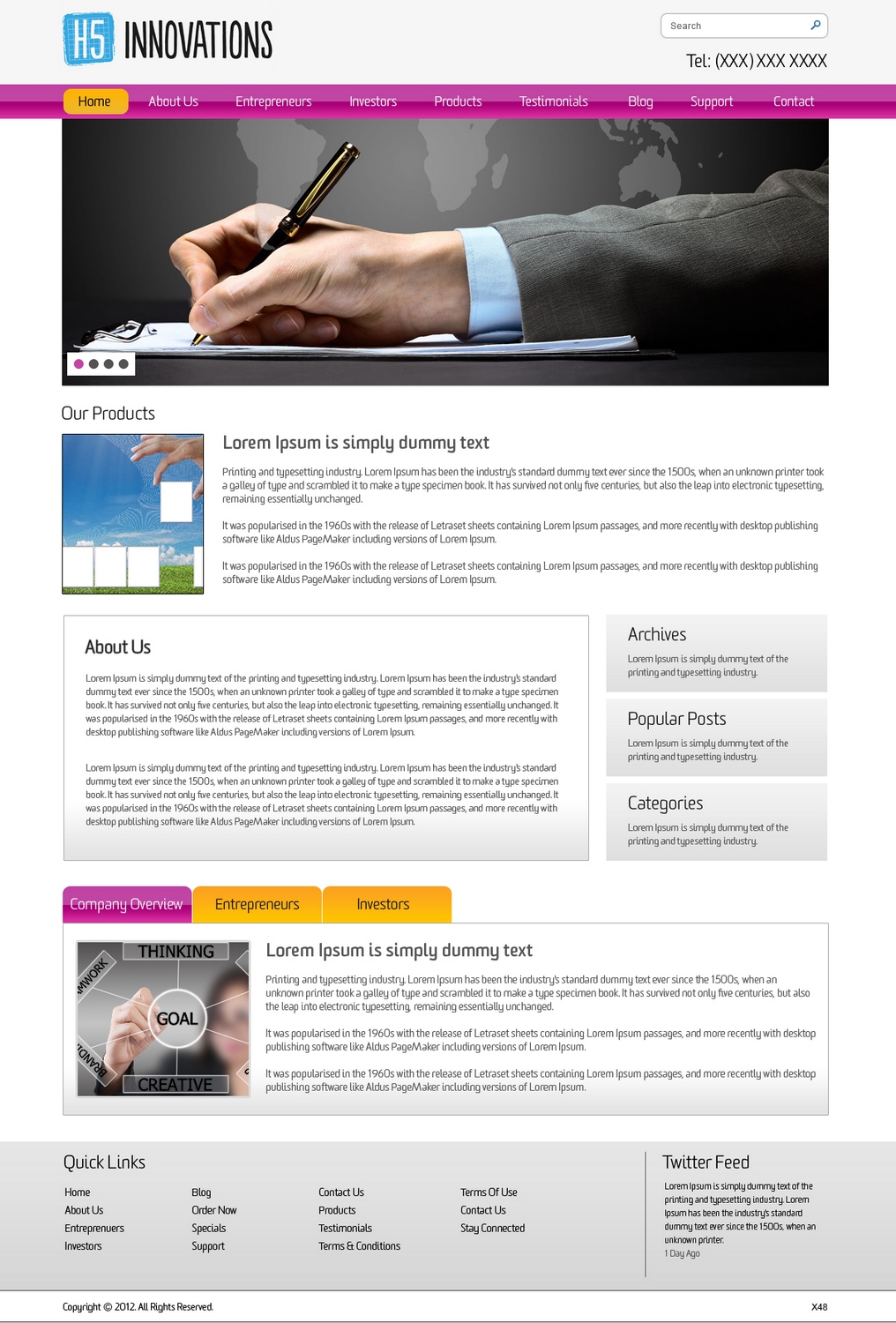 WordPress-Design von pb für H5 Innovations | Design #1056075