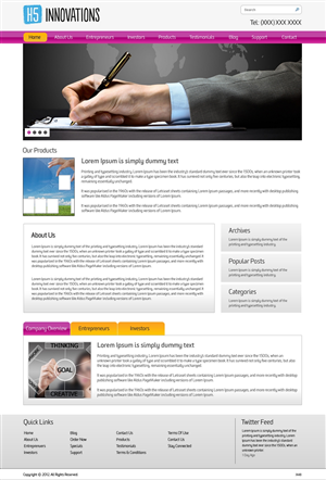 WordPress-Design von pb für H5 Innovations | Design: #1056075